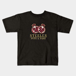 STEELES POTS AND PANS, POMEGRANATE Kids T-Shirt